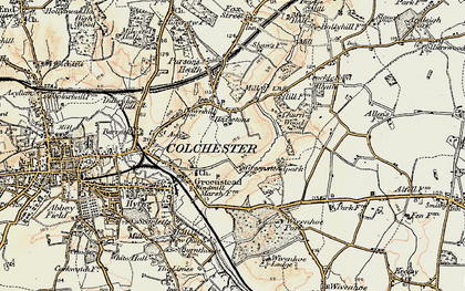 Old map of Greenstead in 1898-1899