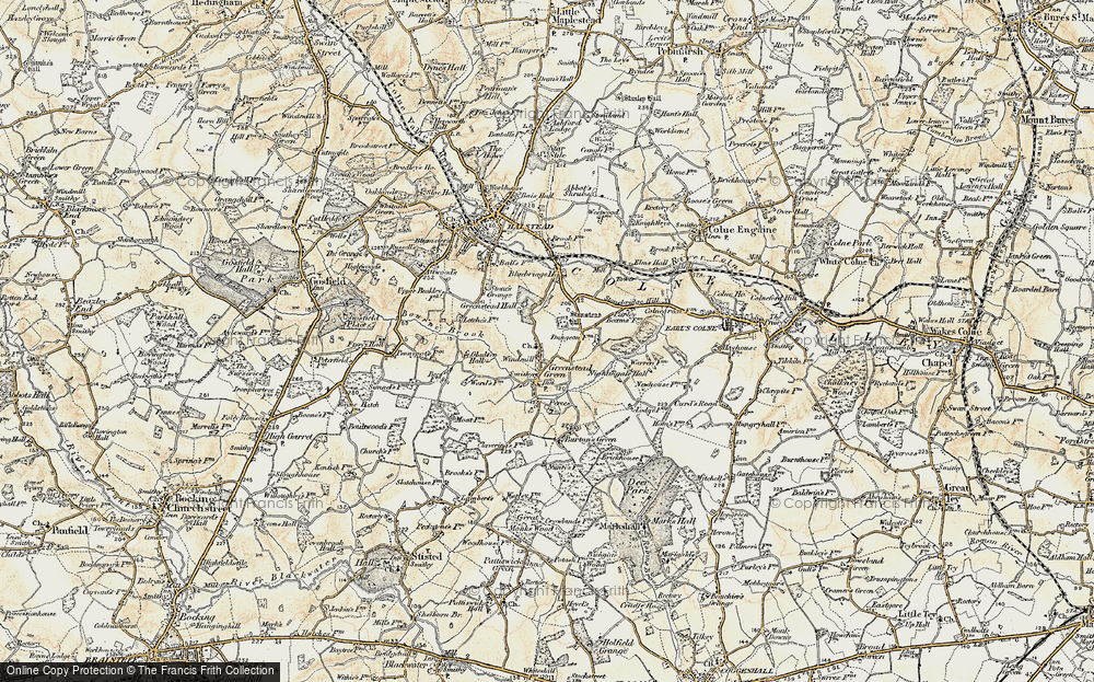 Old Map of Greenstead Green, 1898-1899 in 1898-1899