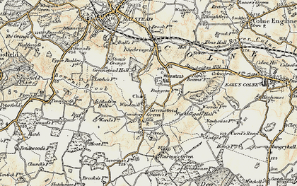 Old map of Bluebridge Ho in 1898-1899