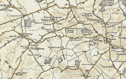Old map of Greenstreet Green in 1899-1901