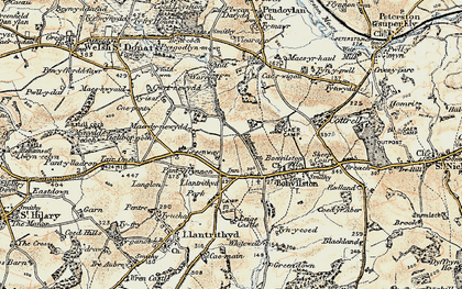 Old map of Ty-isha in 1899-1900