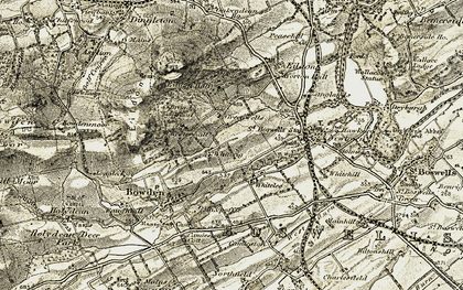 Old map of Greenwells in 1901-1904