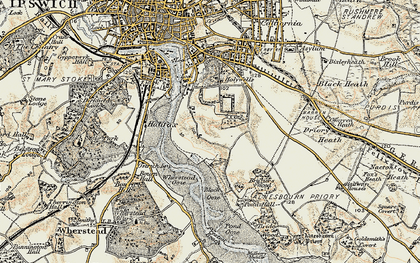Old map of Greenwich in 1898-1901