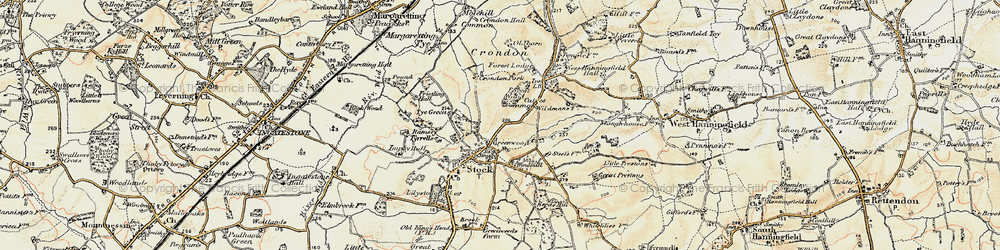 Old map of Greenwoods in 1898