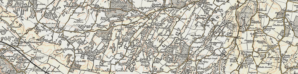 Old map of Wichling Wood in 1897-1898