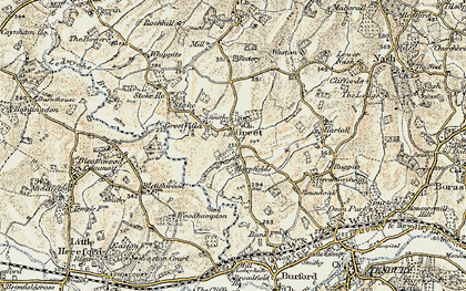 Old map of Greete in 1901-1902