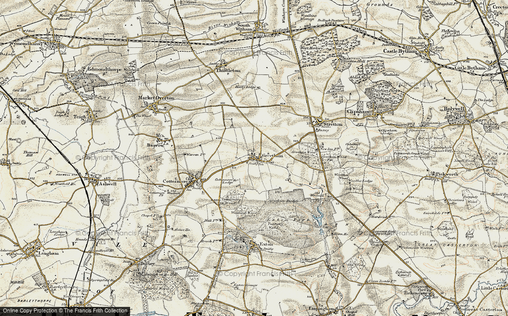 Old Map of Greetham, 1901-1903 in 1901-1903