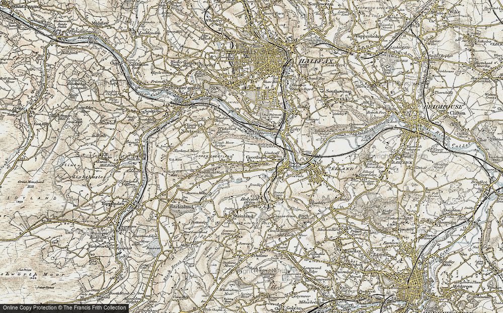 Old Map of Greetland, 1903 in 1903