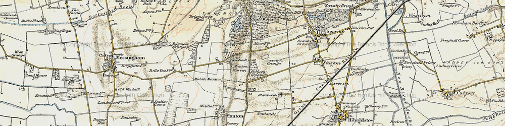 Old map of Greetwell in 1903-1908
