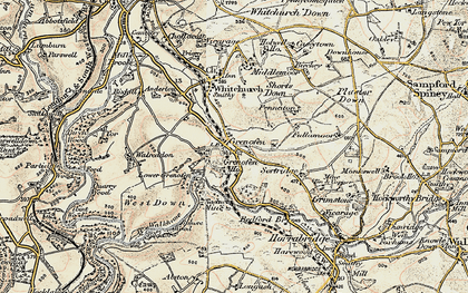 Old map of Grenofen in 1899-1900