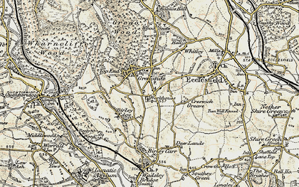 Old map of Birley Stone, The in 1903