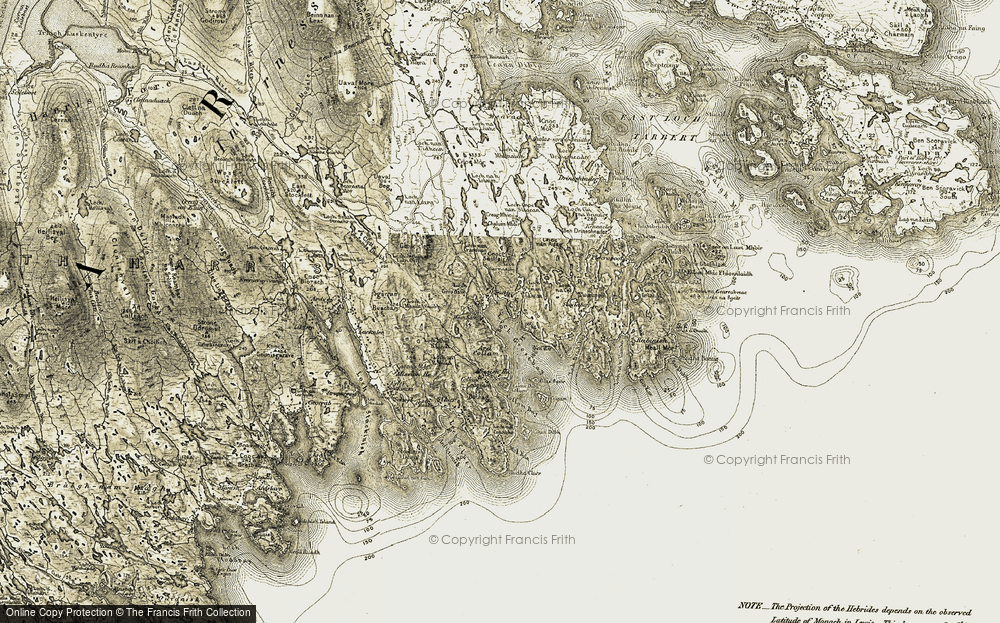 Old Map of Greosabhagh, 1908-1911 in 1908-1911