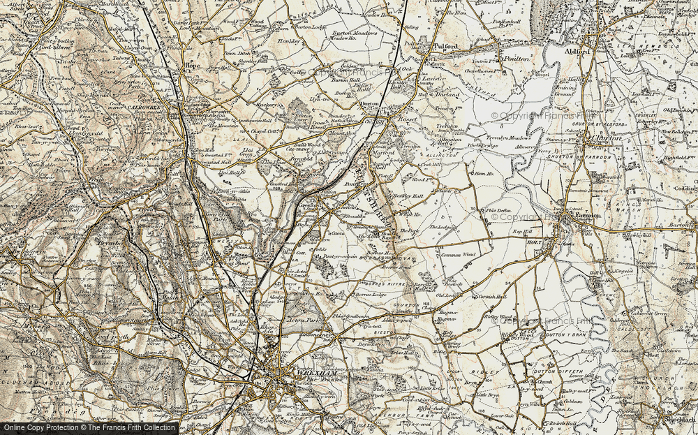 Old Map of Historic Map covering Borras Head in 1902-1903