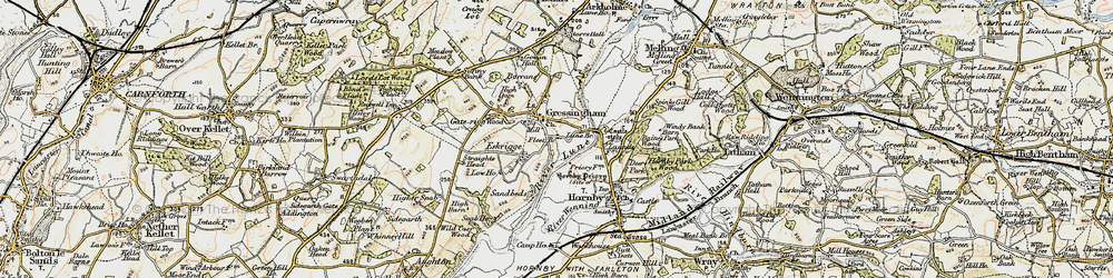 Old map of Gressingham in 1903-1904
