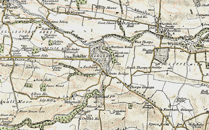 Old map of Greta Bridge in 1903-1904