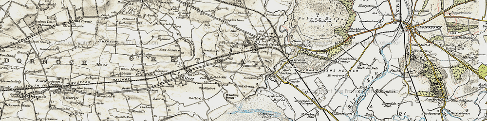 Old map of Gretna in 1901-1904