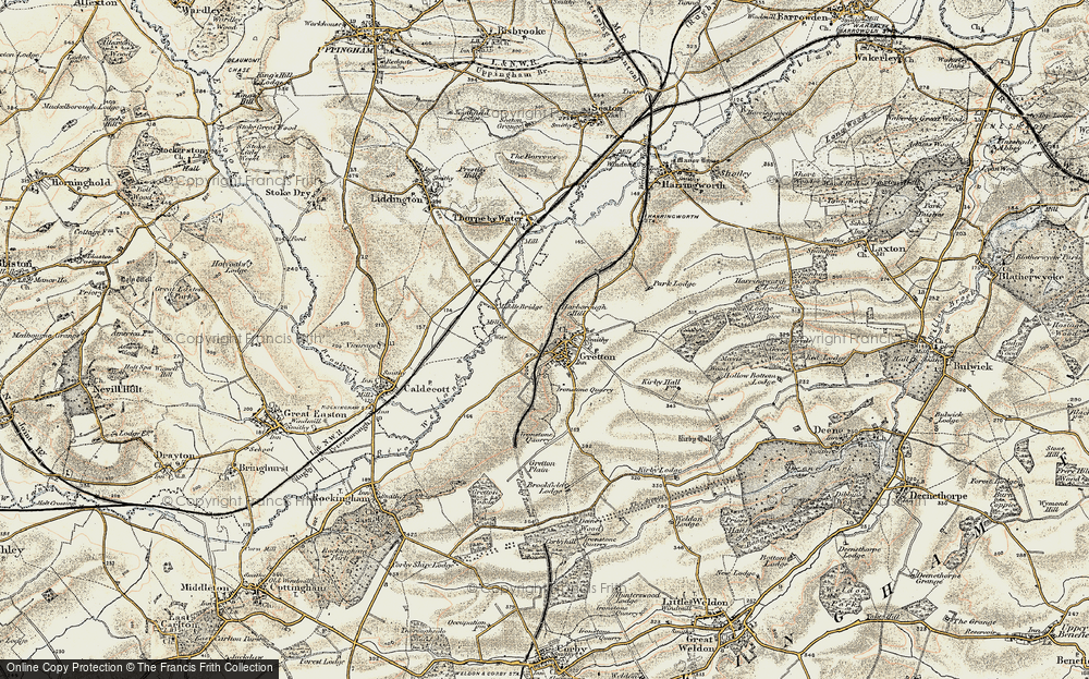 Old Map of Gretton, 1901-1903 in 1901-1903