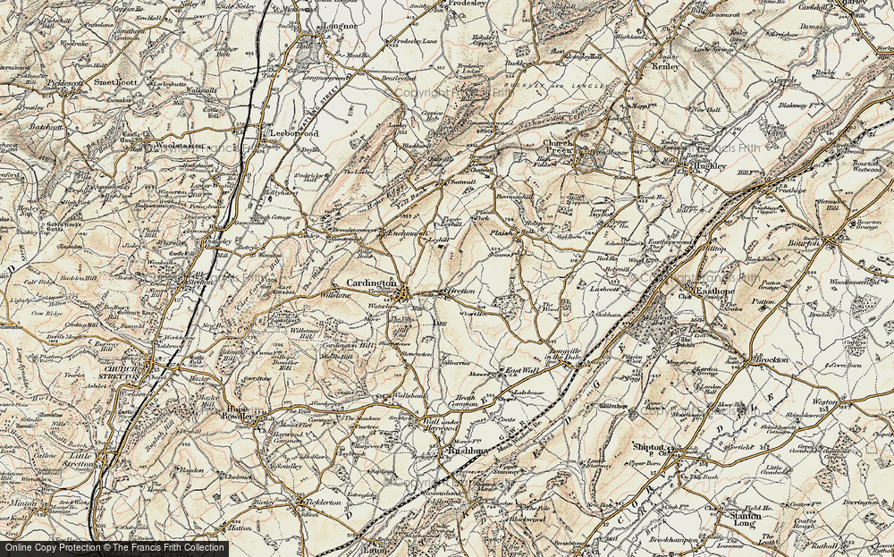 Old Map of Gretton, 1902 in 1902