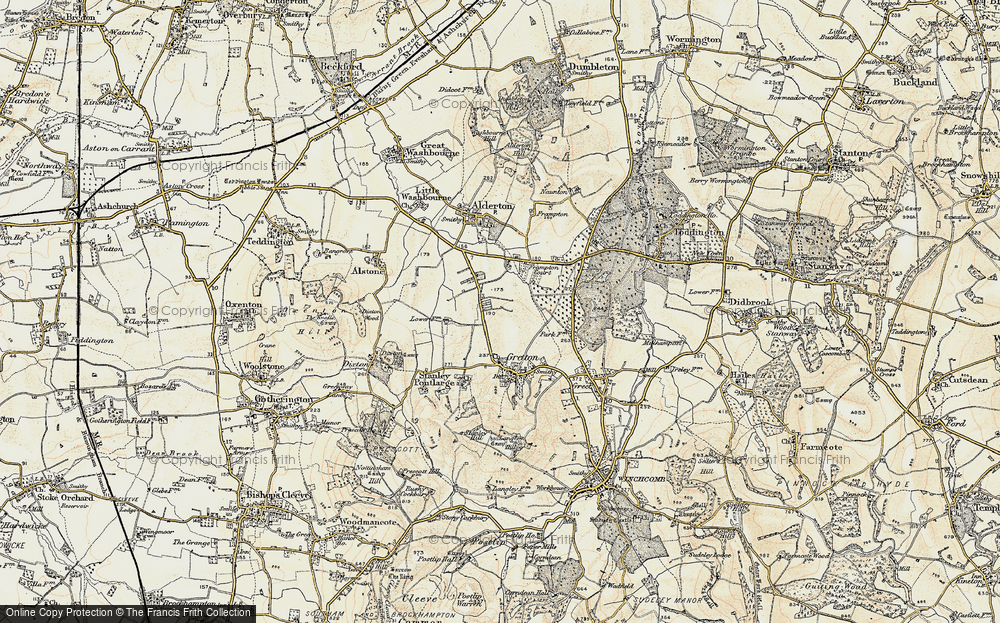 Old Map of Gretton Fields, 1899-1900 in 1899-1900