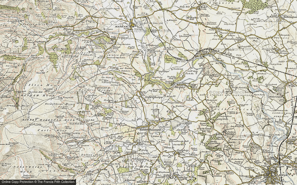 Old Map of Grewelthorpe, 1903-1904 in 1903-1904