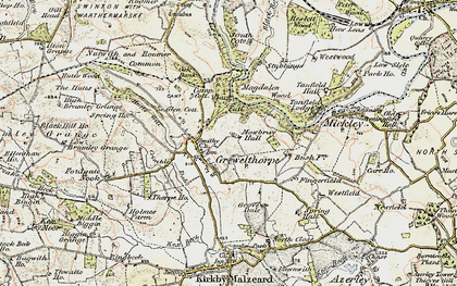 Old map of Grewelthorpe in 1903-1904