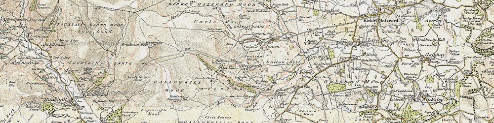 Old map of Greygarth in 1903-1904