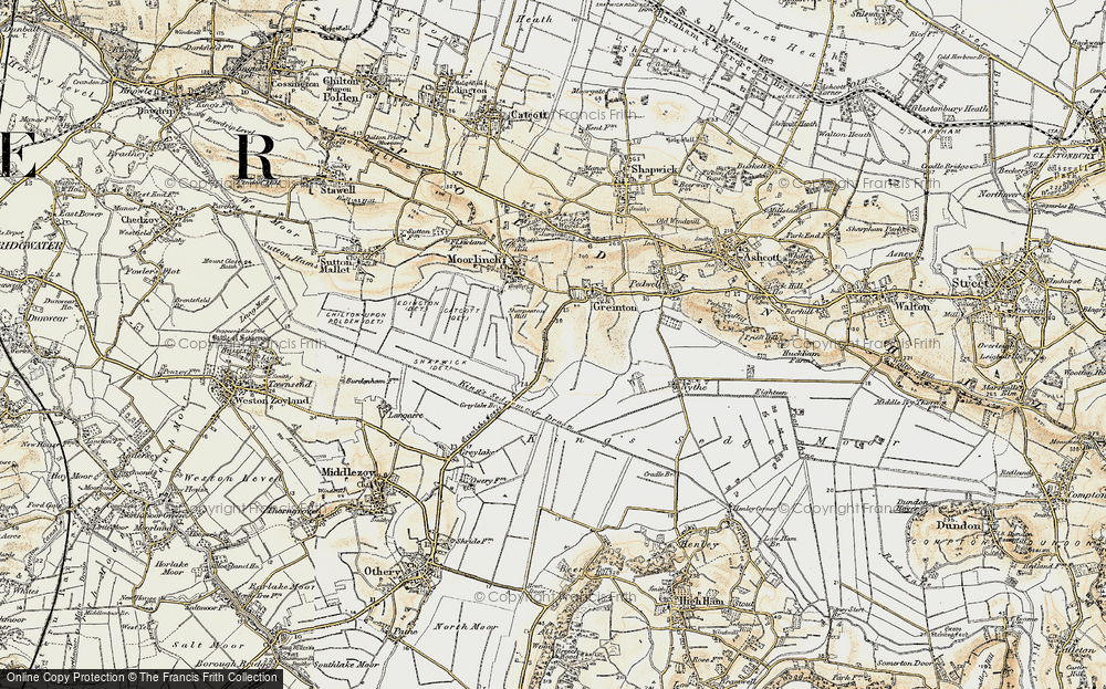 Old Map of Greylake Fosse, 1898-1900 in 1898-1900