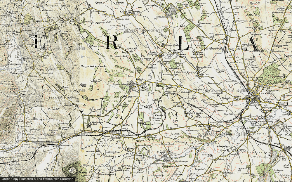 Old Map of Historic Map covering Bunkers Hill in 1901-1904