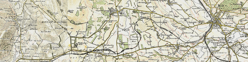 Old map of Greystoke Gill in 1901-1904