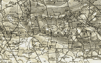 Old map of Greystone in 1907-1908