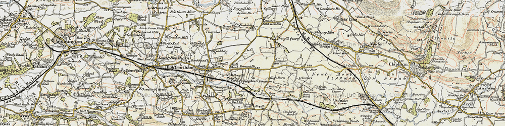 Old map of Langber in 1903-1904
