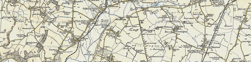 Old map of Greystones in 1899-1901