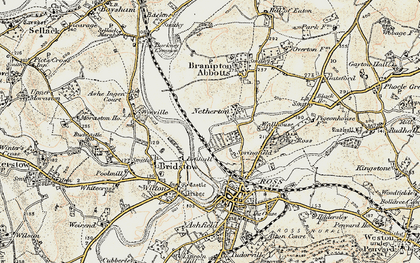 Old map of Greytree in 1899-1900