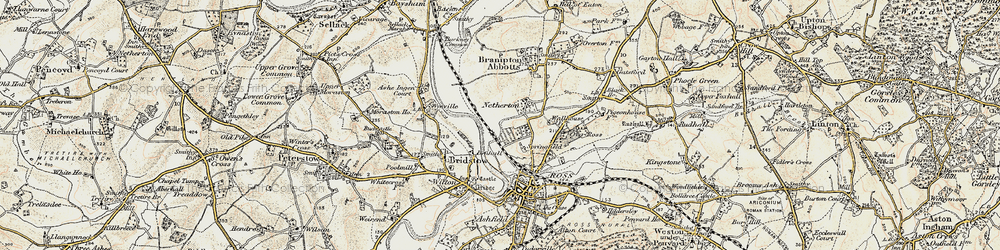 Old map of Greytree in 1899-1900