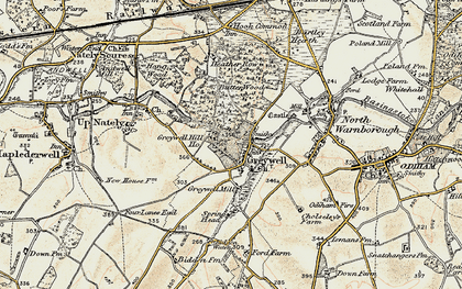 Old map of Greywell in 1898-1909