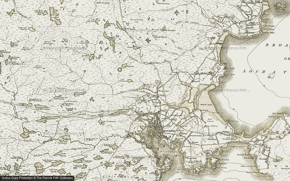 Old Map of Grìanan, 1909-1911 in 1909-1911