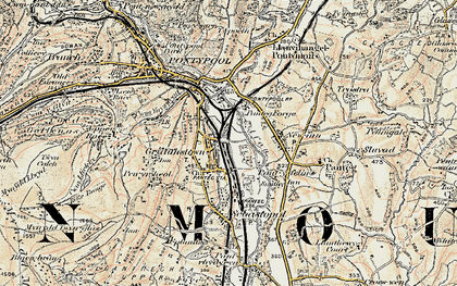 Old map of Griffithstown in 1899-1900