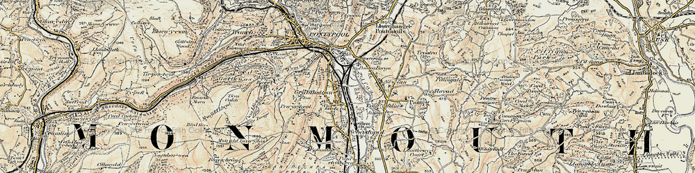 Old map of Griffithstown in 1899-1900