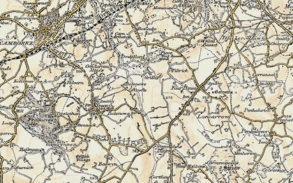 Old map of Grillis in 1900
