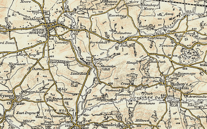 Old map of Grilstone in 1899-1900