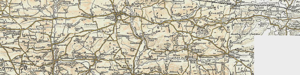 Old map of Grilstone in 1899-1900