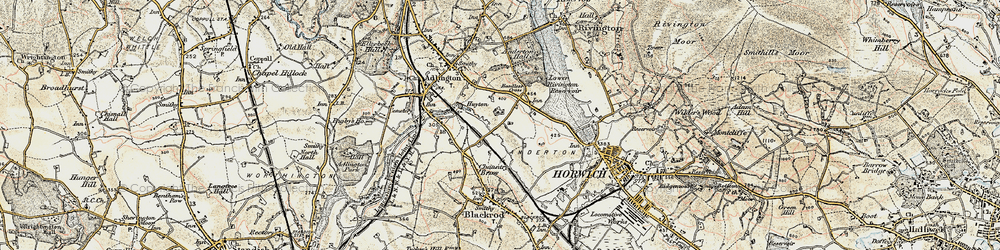 Old map of Grimeford Village in 1903
