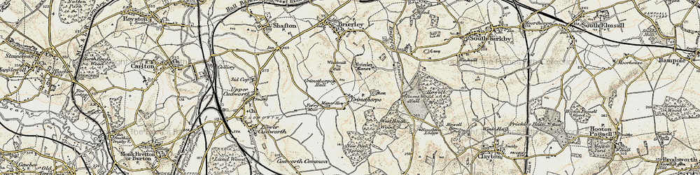 Old map of Grimethorpe in 1903