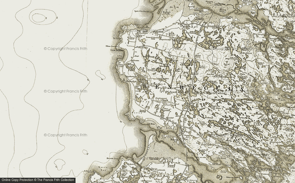 Old Map of Griminis, 1911 in 1911