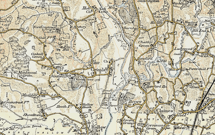 Old map of Grimley in 1899-1902