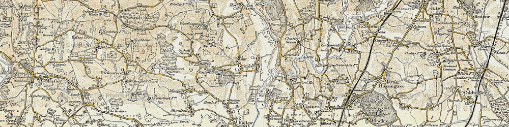 Old map of Grimley in 1899-1902