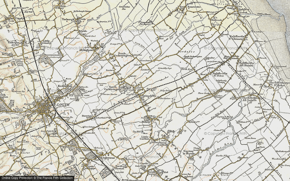 Old Map of Grimoldby, 1903 in 1903