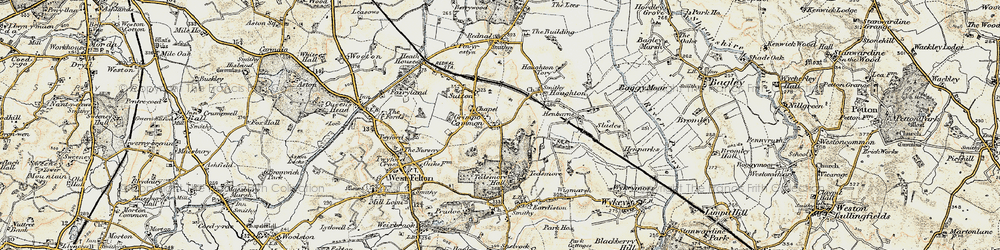 Old map of Grimpo in 1902
