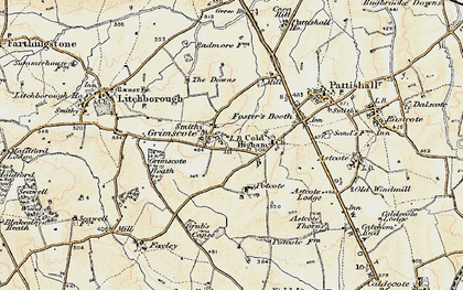 Old map of Banbury Lane in 1898-1901