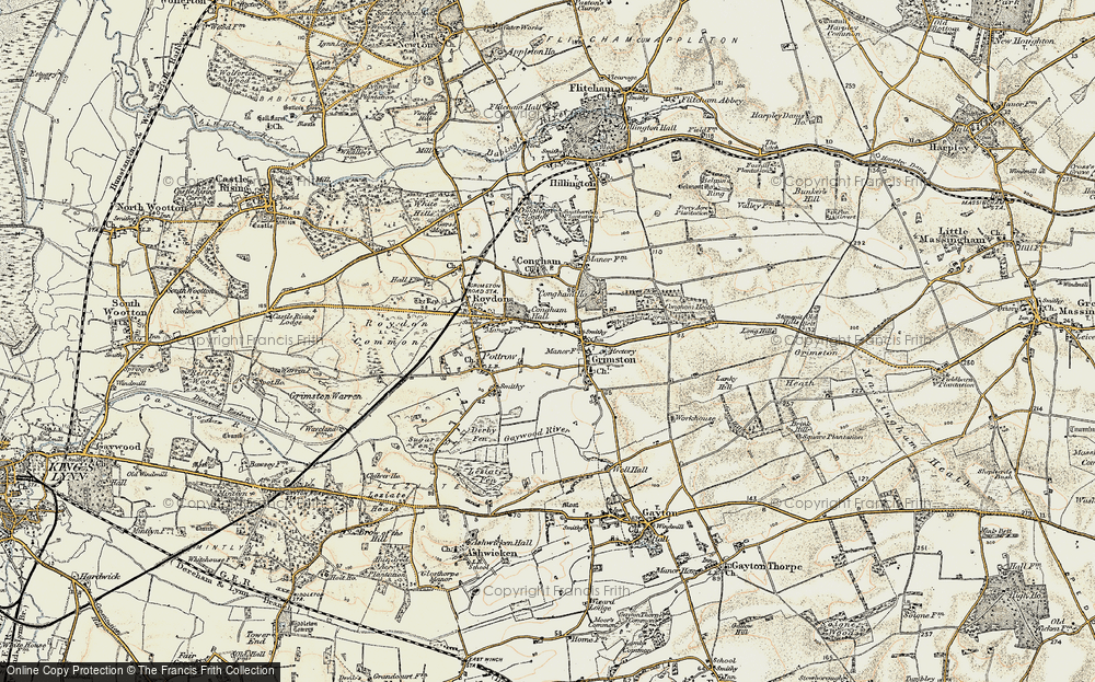 Old Map of Grimston, 1901-1902 in 1901-1902